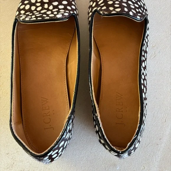 J. Crew Cora Calf Hair Loafers Flats Driving Driving Moccasins - Picture 4 of 8